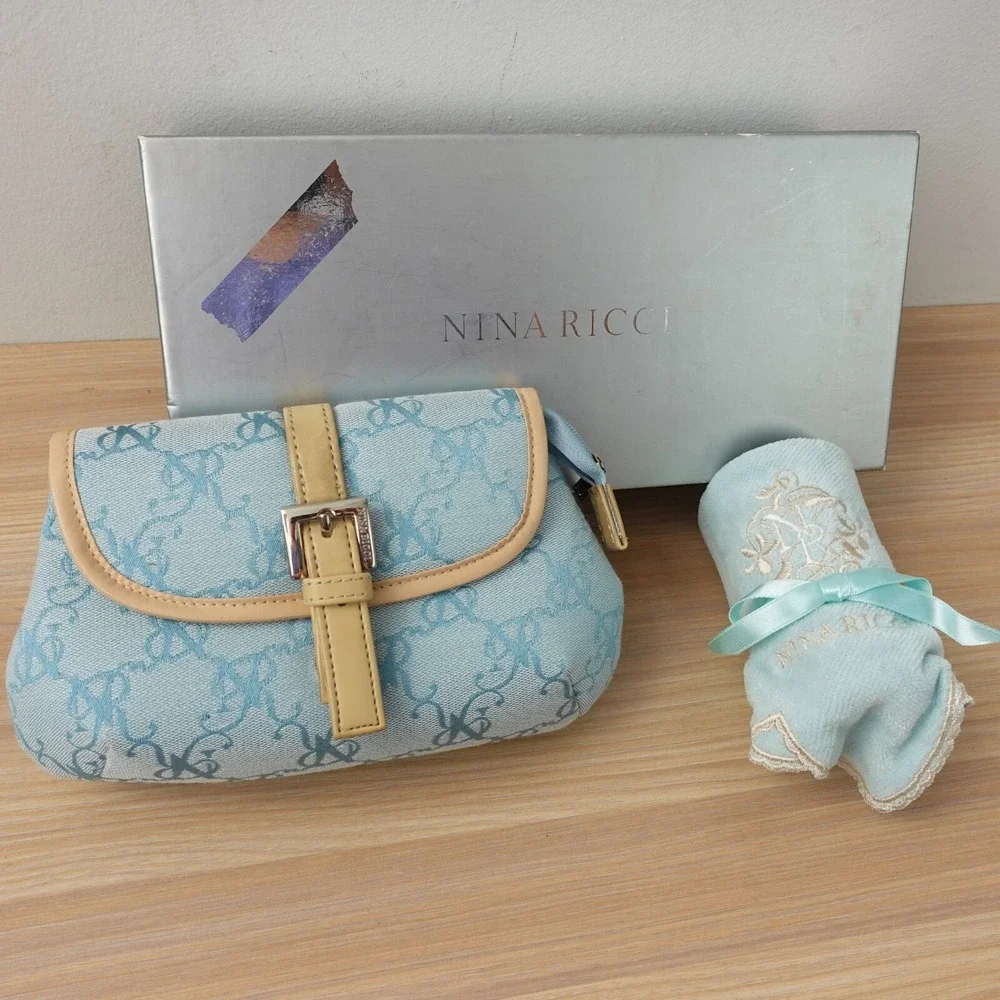 NINA RICCI Bag Blue Purse Small Mother Boy Mom Luxury Gift Set Baby Y2K NEW